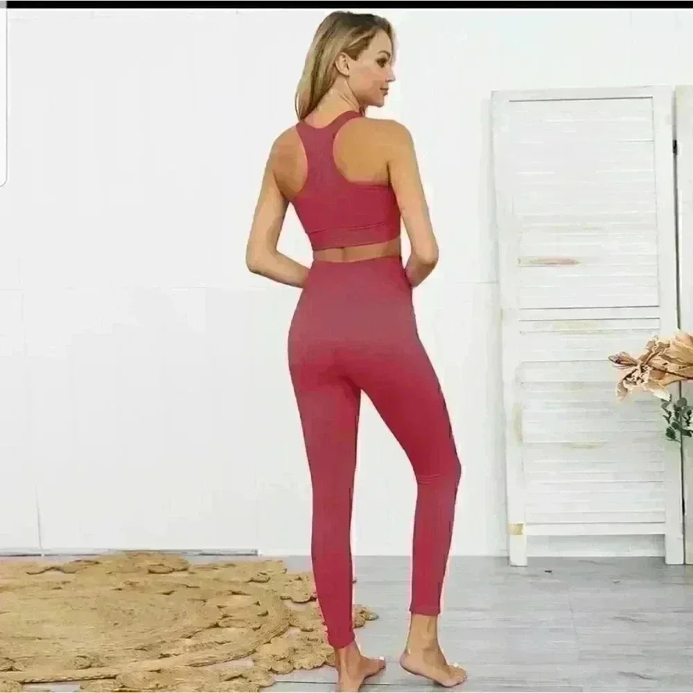 2-PIECE DUSTY ROSE LEGGINGS SET - Picture 5 of 13